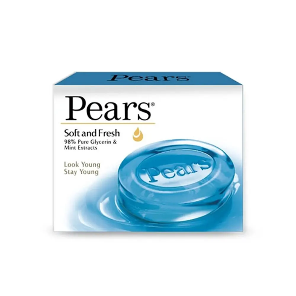 Pears Soft And Fresh 98% Pure Glycerin And Mint Extracts Body Wash 100G