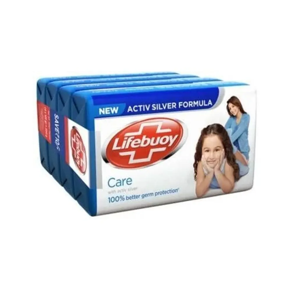 Lifebuoy 100% Stronger Germ Protection Silver Shield Formula Care 4X100G