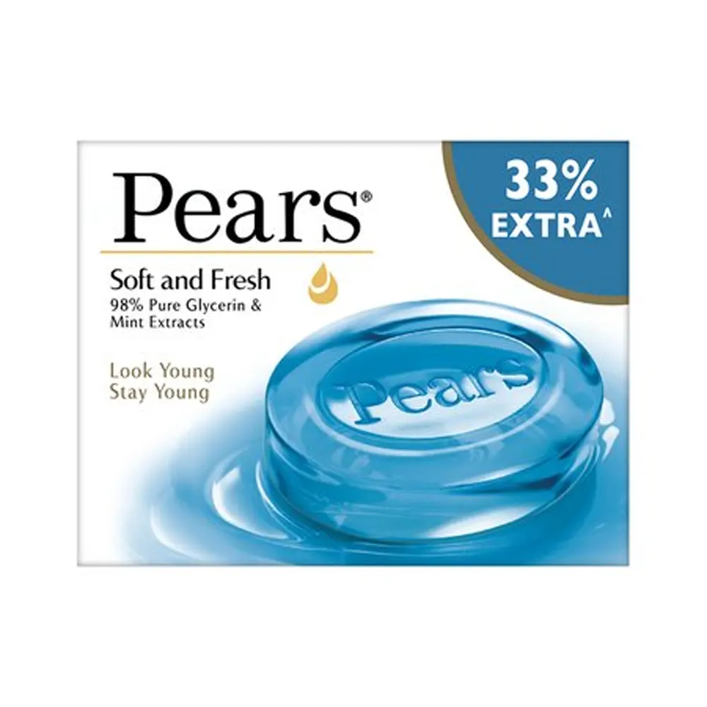 Pears Soft And Fresh 98% Pure Glycerin And Mint Extracts Bathing Bar 125G