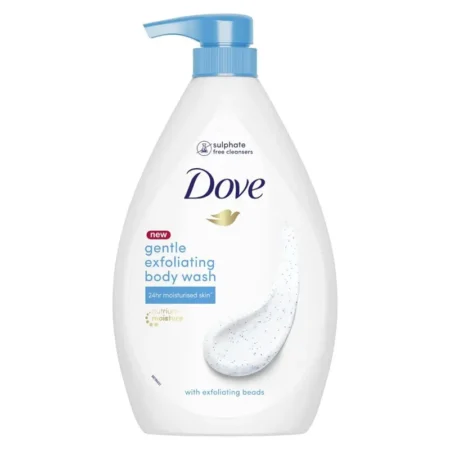 DOVE GENTLE EXFOLIATING BODY WASH SULPHATE FREE CLEANSERS NUTRIUM MOISTURISED WITH EXFOLIATING BEADS 250ML