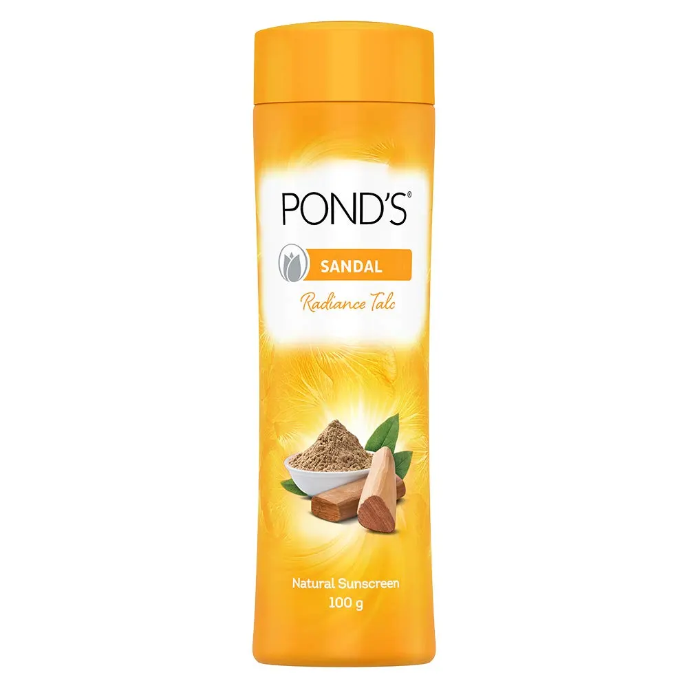 Pond'S Sandal Radiance Talcum Powder Natural Sunscreen 100G