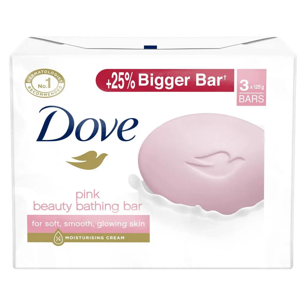 Dove Pink Beauty Bathing Bar 3X125G