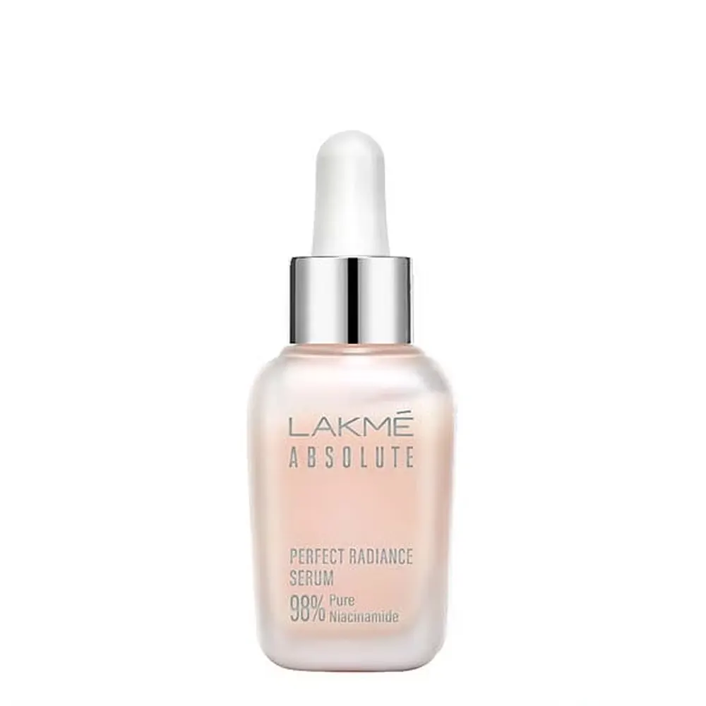 Lakme Absolute Perfect Radiance Serum 98% Pure Niacinamide +Tri-Vitamin Complex  Hi-Res Crystal Radiance 15Ml