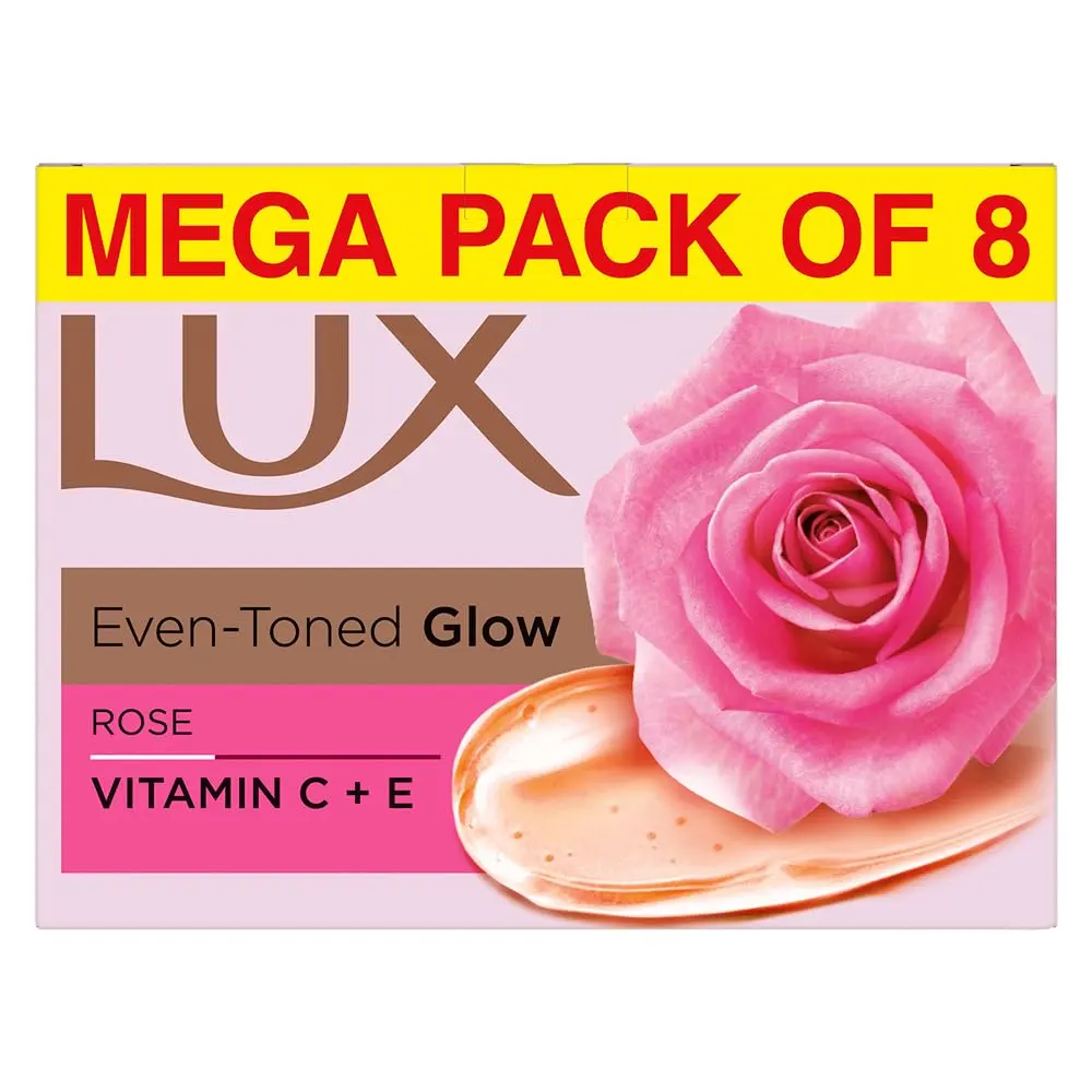 Lux Rose Even- Toned Glow Vitamin C + E 150Gm X 8 Unite