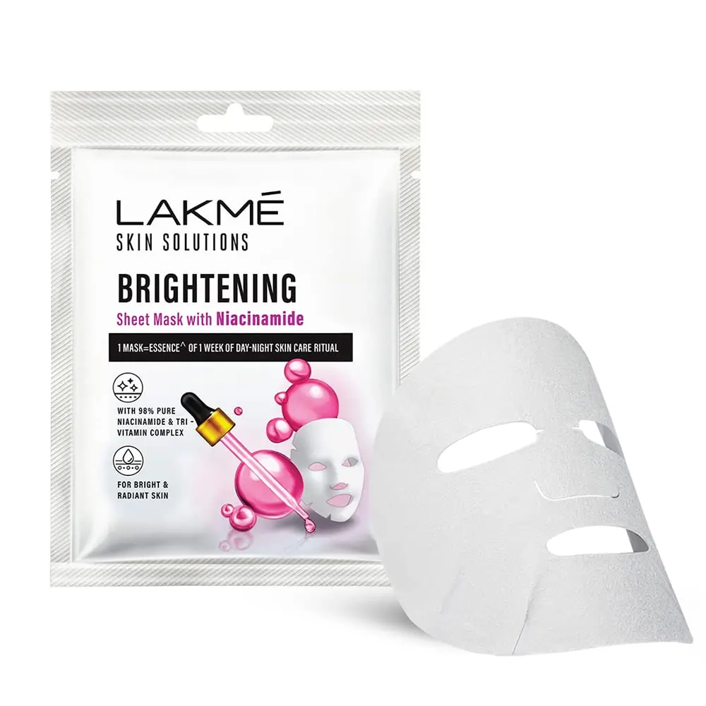 Lakme Skin Solutions Brightening Sheet Mask With Niacinamide 25Ml