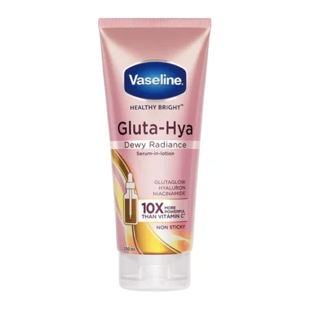VASELINE GLUTA-HYA DEWY RADIANCE SERUM-IN-LOTION GLUTAGLOW HYALURON NIACINAMIDE 10X MORE POWERFULL THAN VITAMIN C NON STICKY 200ML