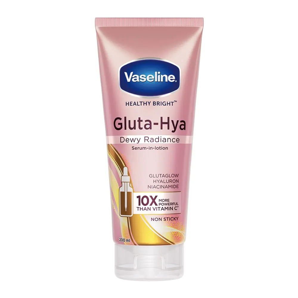 Vaseline Gluta-Hya Dewy Radiance Serum-In-Lotion Glutaglow Hyaluron Niacinamide 10X More Powerfull Than Vitamin C Non Sticky 200Ml