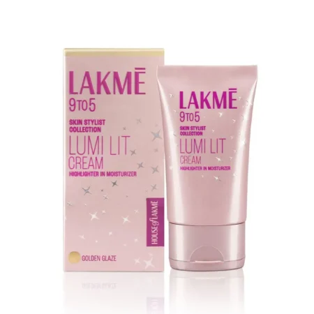 Lakme 9 To 5 Skin Stylist Collection Lumi Lit Cream Highlighter In Moisturizer Golden Glaze 60G