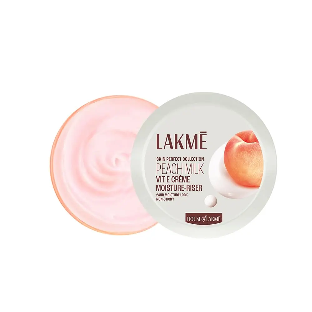 Lakme Skin Perfect Collection Peach Milk Vit E Creme Moisture-Riser 24H Moisture Lock Non Sticky 200G