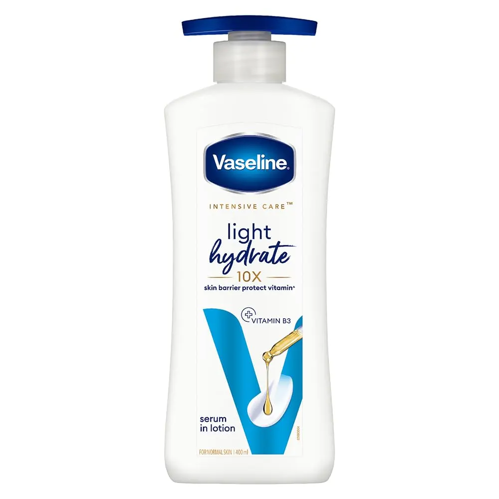 Vaseline Intensive Care Light Hydrate Serum In Lotion 10X Skin Barrier Protect Vitamin B3 For Normal Skin 400 Ml