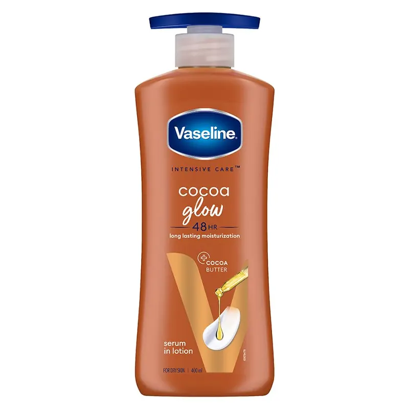 Vaseline Intensive Cocoa Glow 48Hr Long Lasting Moisturization Cocoa Butter 400Ml