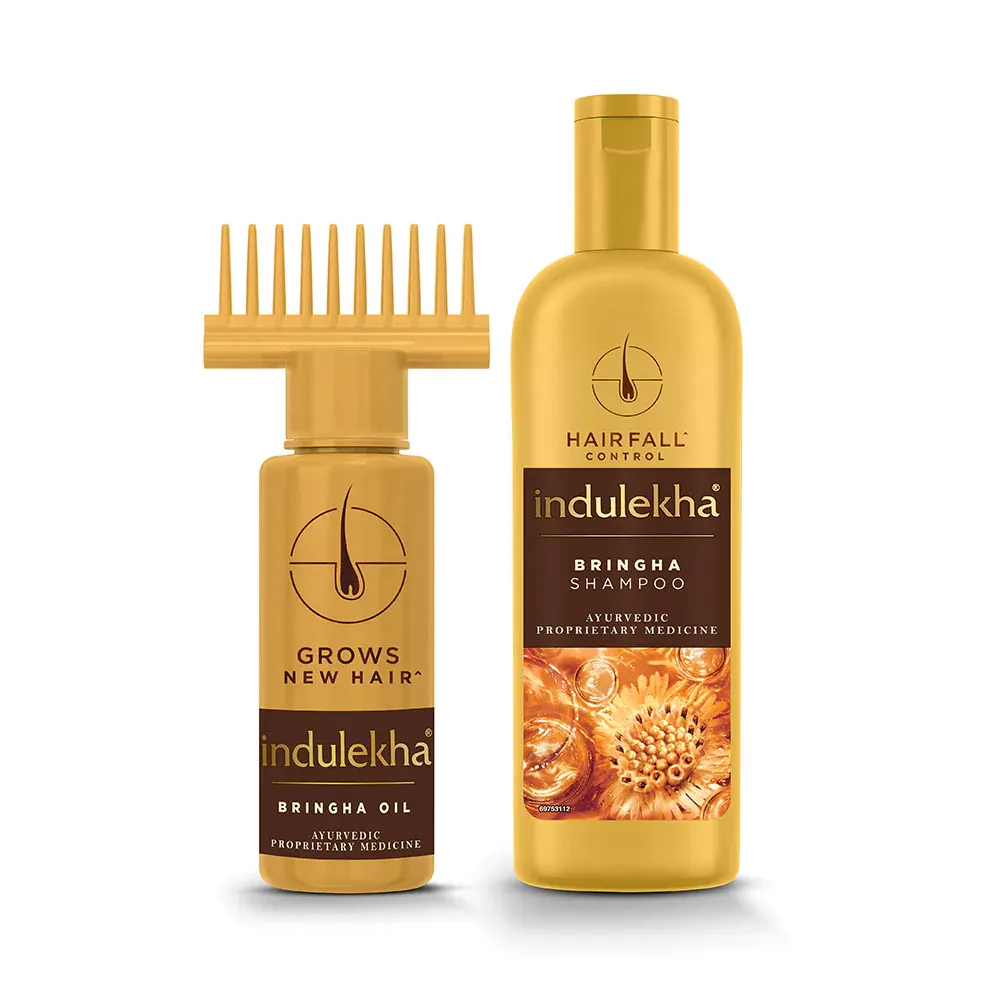 Indulekha Bringha Hair Oil 100Ml + Bringha Shampoo 50Ml