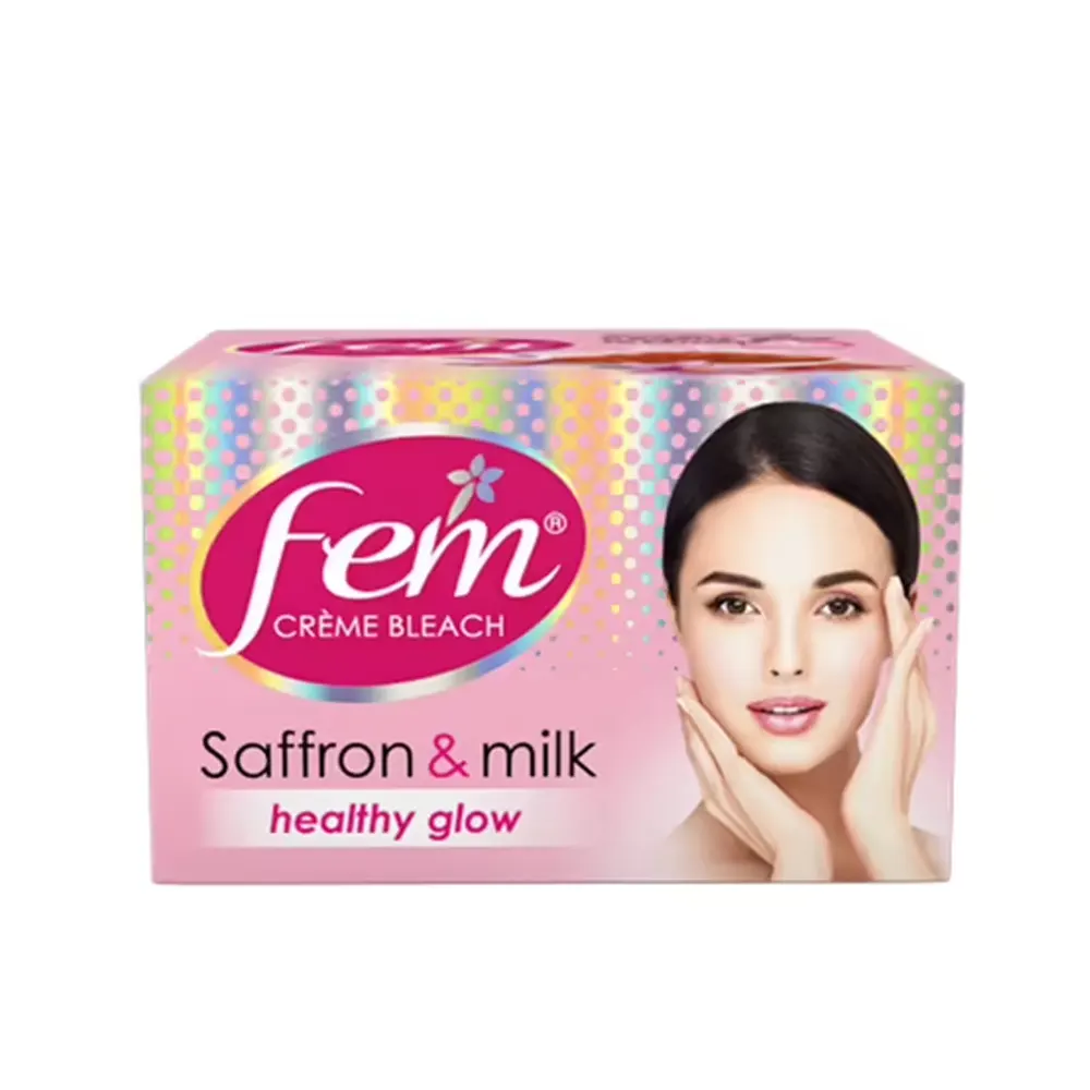 Fem Creme Bleach Saffron And Milk Healthy Glow 64G