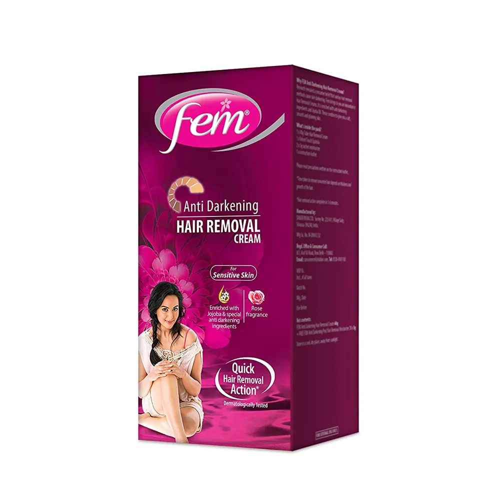 Fem Anti Darkening Rose For Sensitive Skin Hair Removal Cream 75G