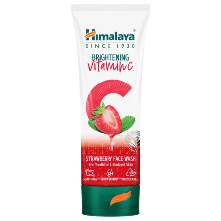 Himalaya Brightening Vitamin C Strawberry Face Wash For Youthful & Radiant Skin 100Ml