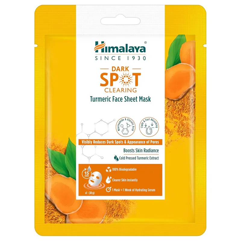 Himalaya Dark Spot Clearing Turmeric Face Sheet Mask 1N