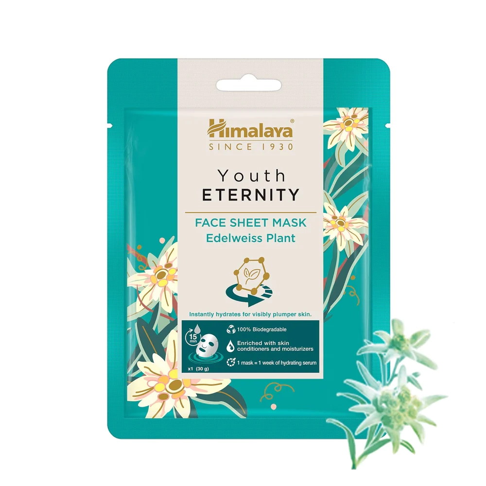 Himalaya Youth Eternity Face Sheet Mask Edelweiss Plant 30G