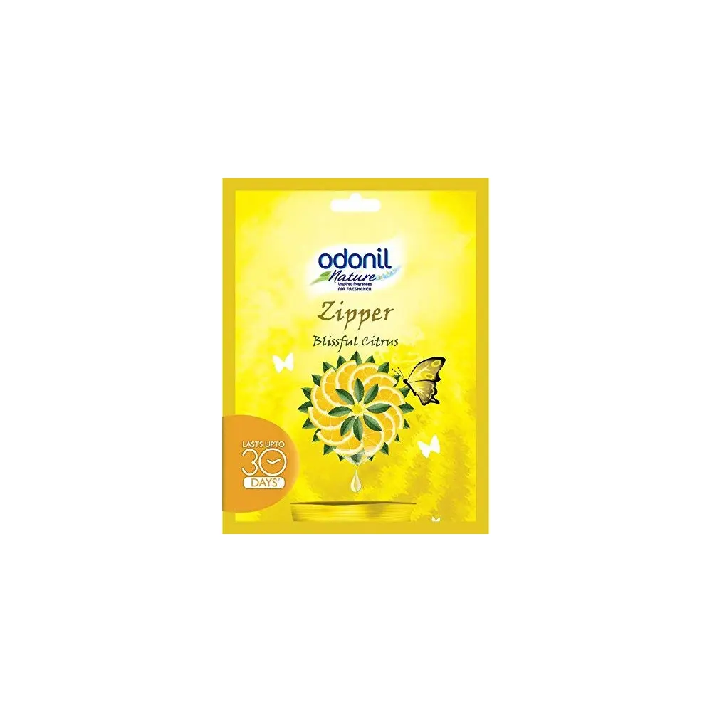 Odonil Zipper Blissful Citrus Air Freshener New 10G