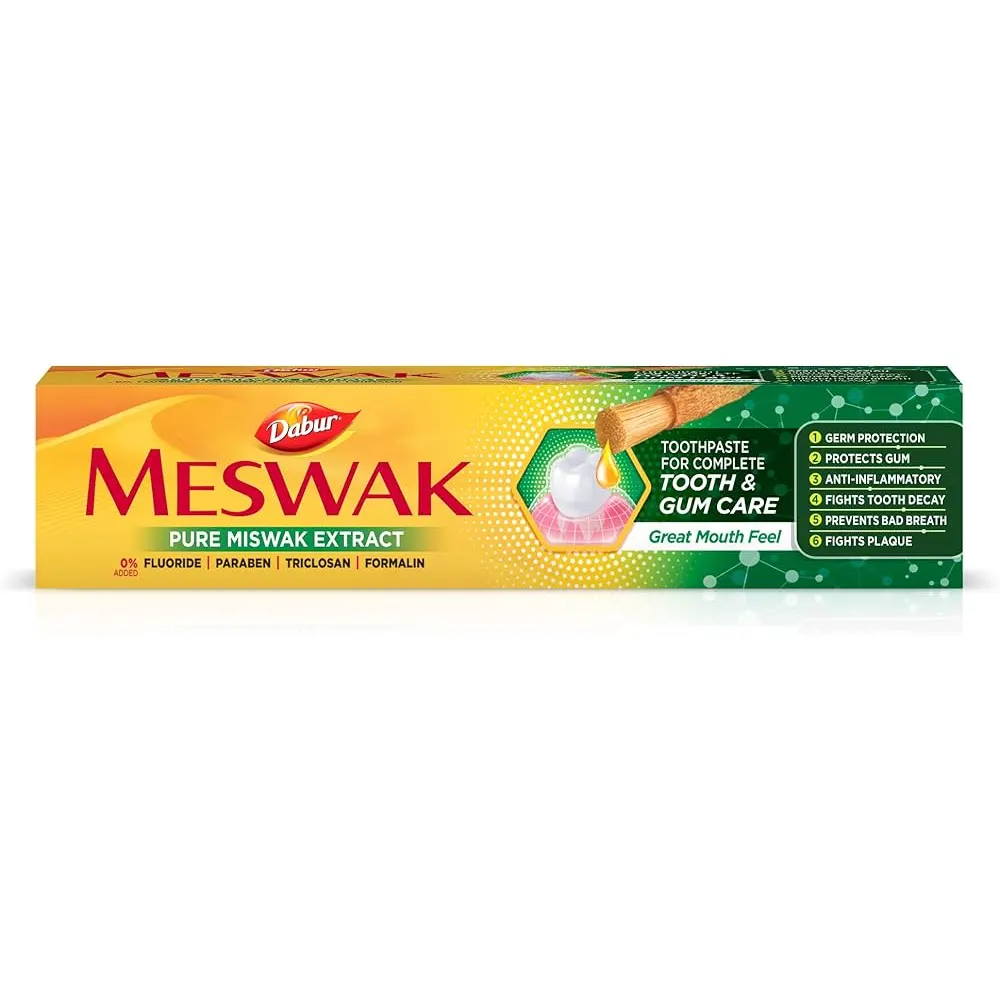 Dabur Meswak Pure Miswak Extract Toothpaste For Complete Tooth And Gum Care 100G.