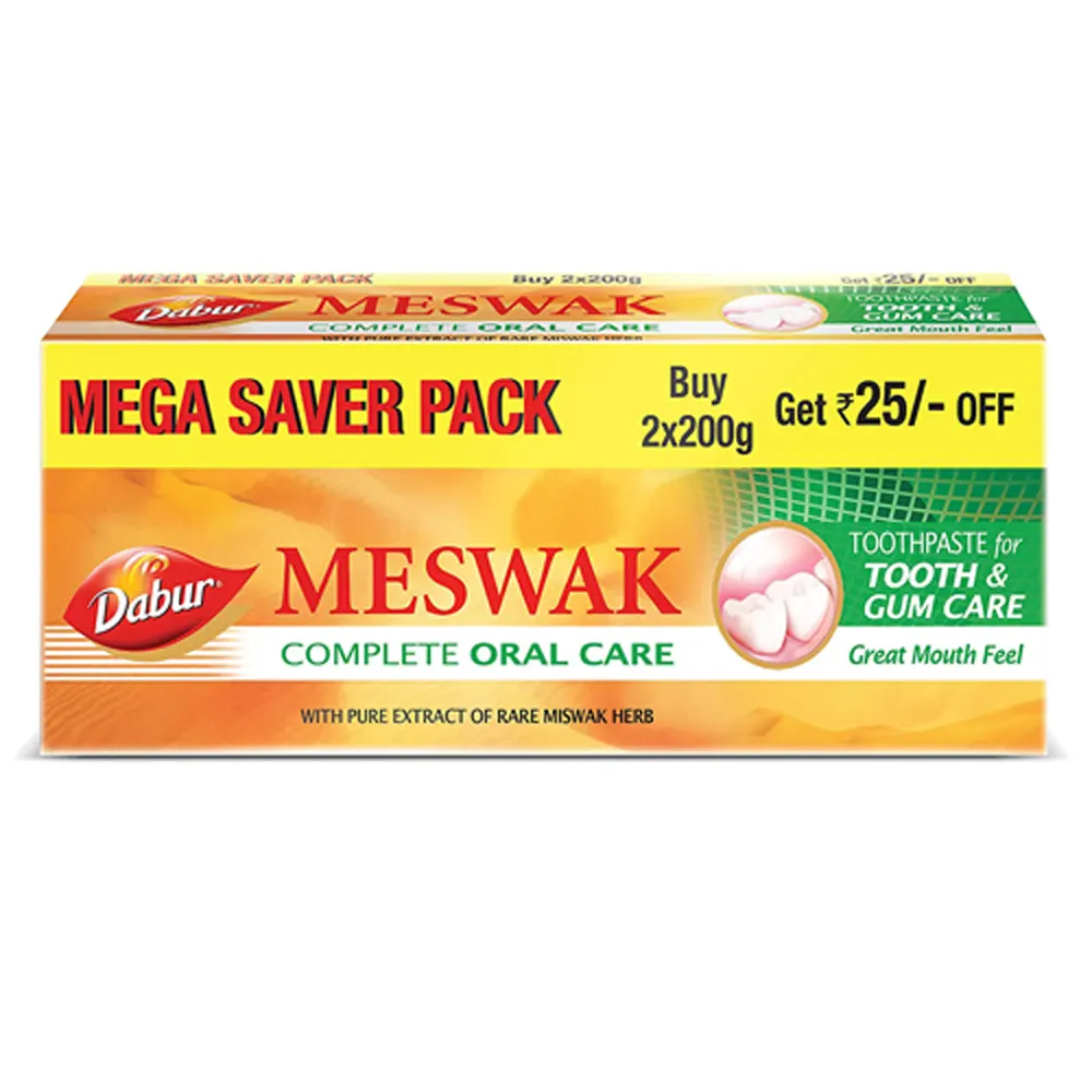 Dabur Meswak Toothpaste For Complete Tooth And Gum Care 2X200G