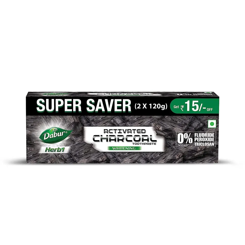 Dabur Herb'L Activated Charcoal Toothpaste Whitening 240G
