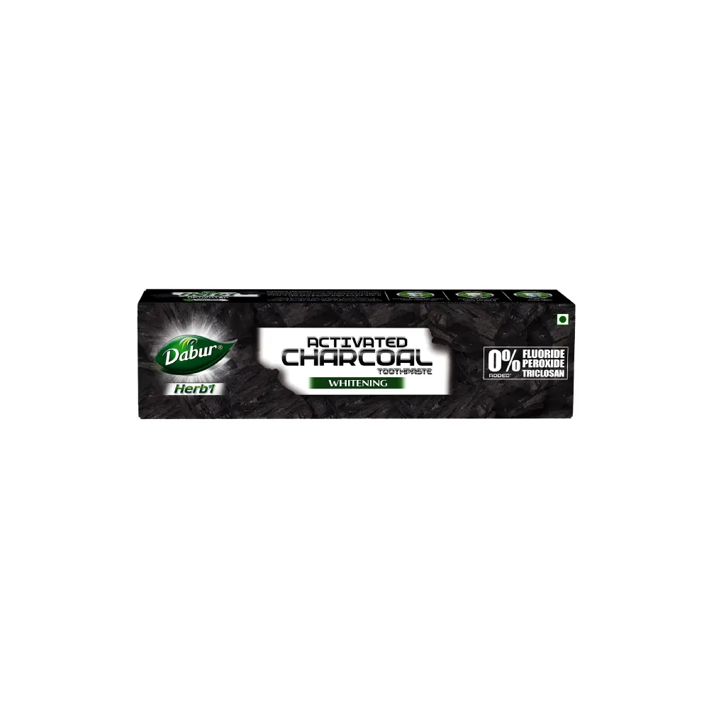 Dabur Herb'L Activated Charcoal Toothpaste Whitening 120G.