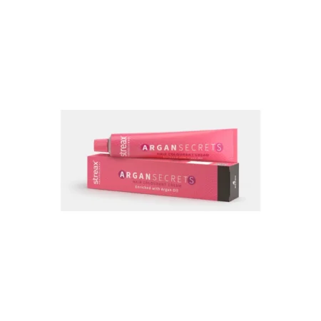 STREAX PROFESSIONAL ARGAN SECRETS HAIR COLOURANT CREAM ENRICHED WITH ARGAN OIL NATURAL BLACK MIX 1 : 1 COLOURANT DEVELOPER 60G