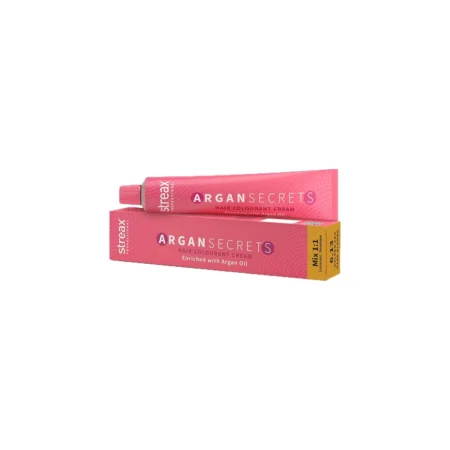 STREAX PROFESSIONAL ARGAN SECRETS HAIR COLOURANT CREAM ENRICHED WITH ARGAN OIL 6 DARK BLONDE MIX 1:1 COLOURANT : DEVELOPER 60G