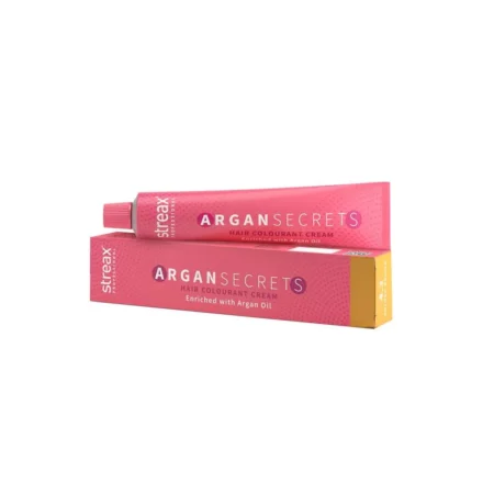 STREAX PROFESSIONAL ARGAN SECRETS HAIR COLOURANT CREAM ENRICHED WITH ARGAN OIL 4.3 GOLDEN BROWN MIX 1 : 1 COLOURANT DEVELOPER 60G