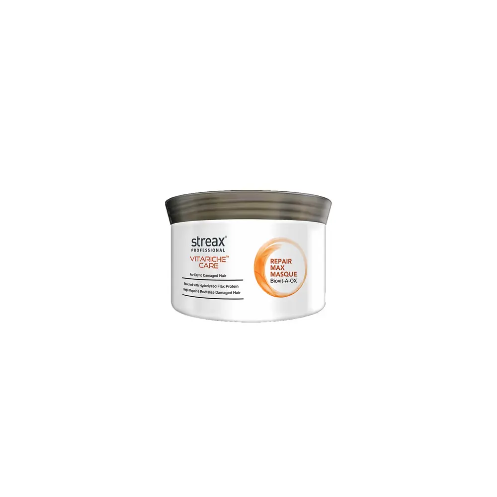 Streax Professional Vitariche Care Repair Max Masque Biovit -A- Ox For Dry To Damaged Hair 500G Mi