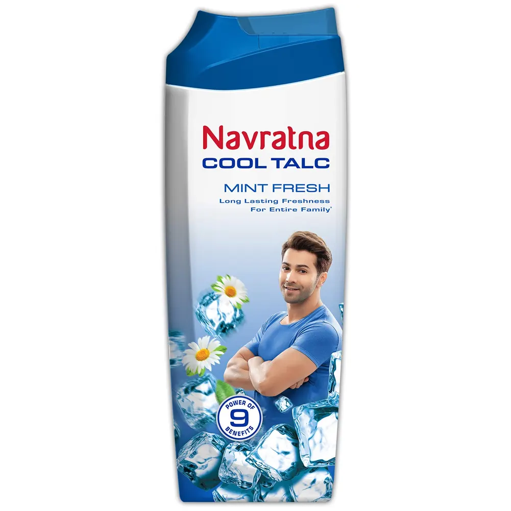 Navratna Mint Fresh Cool Talc 100G