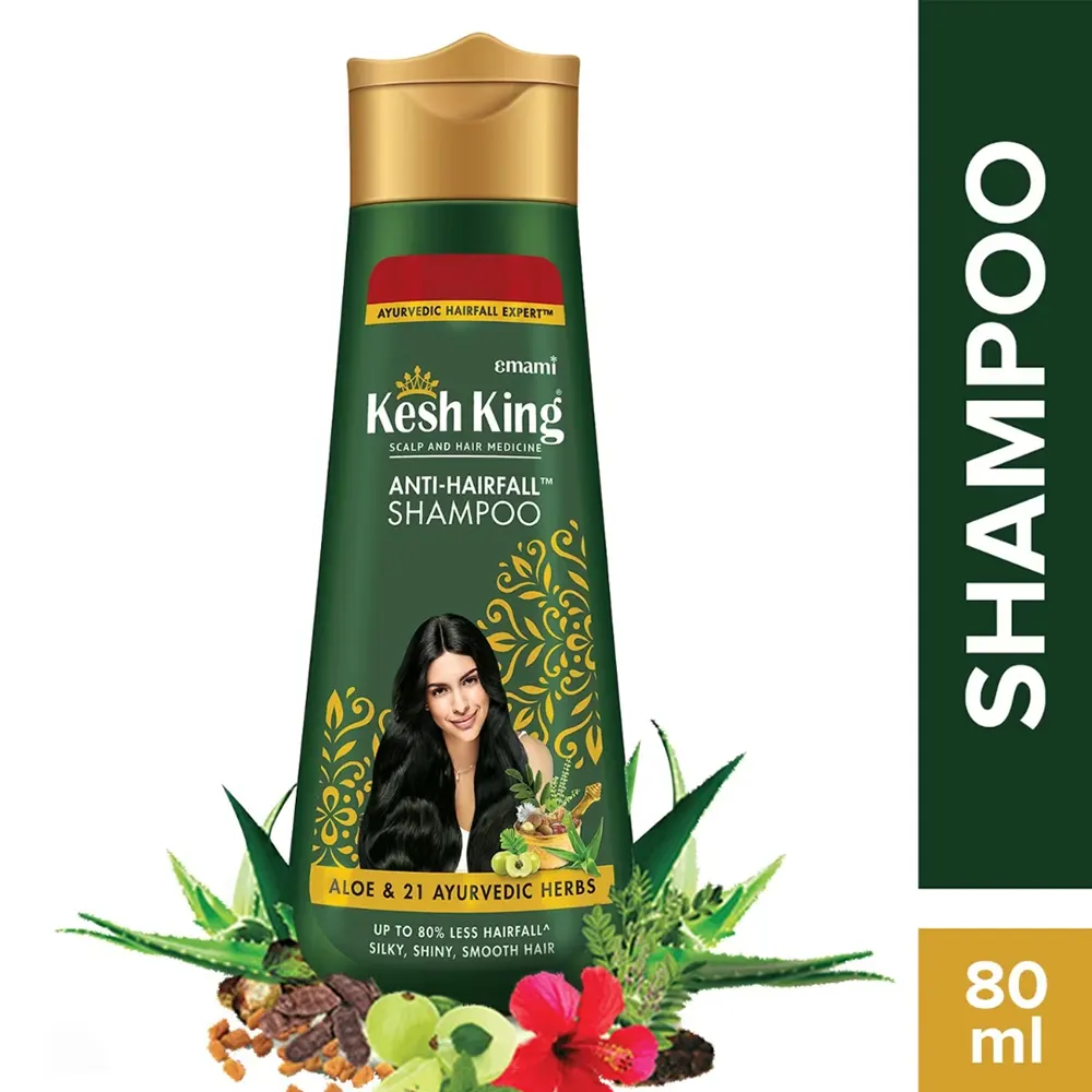 Kesh King Anti-Hairfall Shampoo Aloe And 21 Ayurvedic Herbs 80Ml