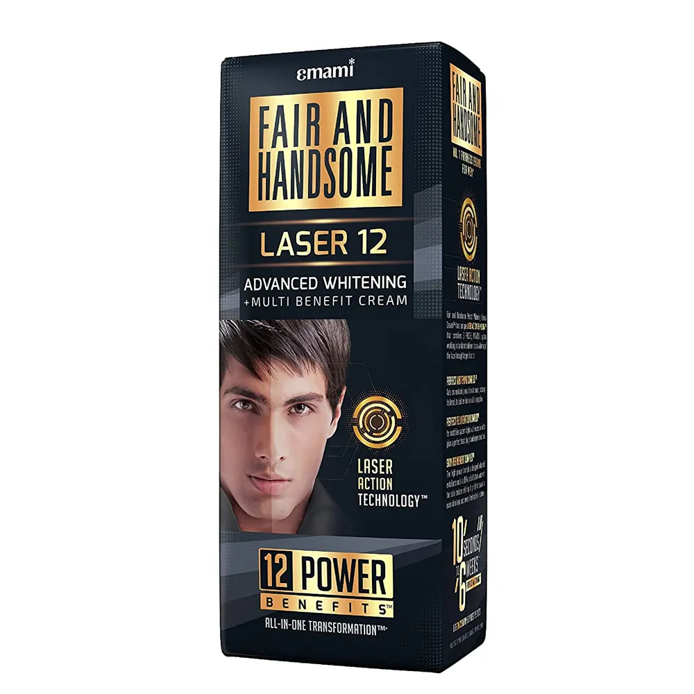 Emami Fair And Handsome Laser 12 Advanced Whitening + Multi Benefit Cream 30G