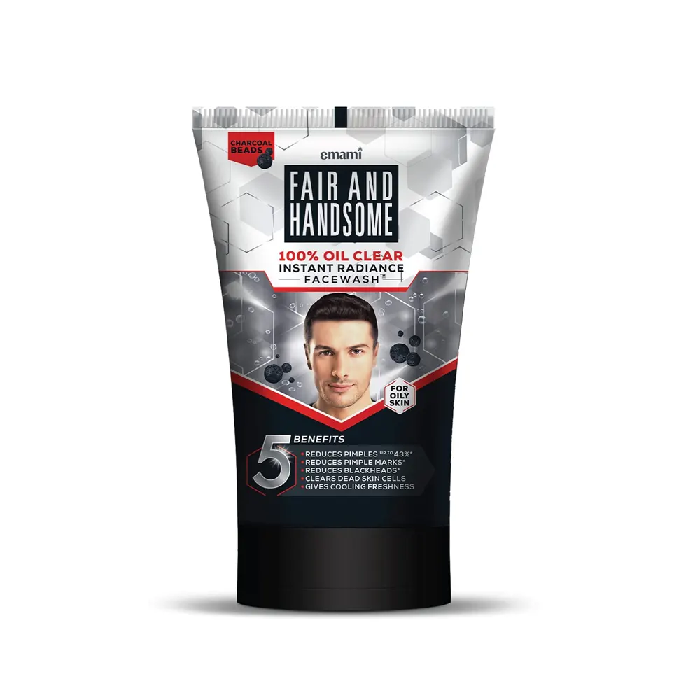 Emami Fair And Handsome 100% Oil Clear Instant Fairness Face Wash 100G