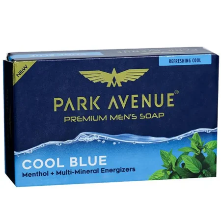 Park Avenue Premium Men'S Soap Menthol + Multi Mineral Energizers Cool Blue 125G