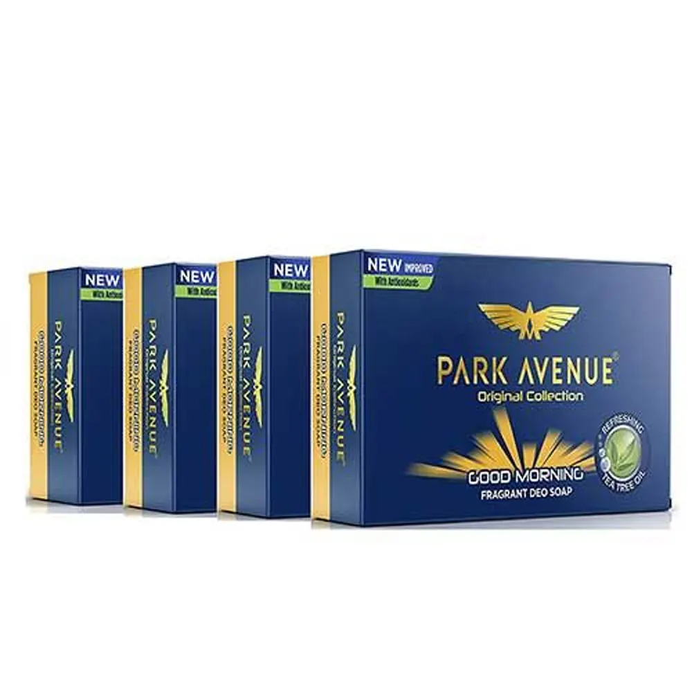 Park Avenue Premium Mens Soap Good Morning Tea Tree Oil + Shea Butter Buy 3 Get 1 Free 4Nx125G