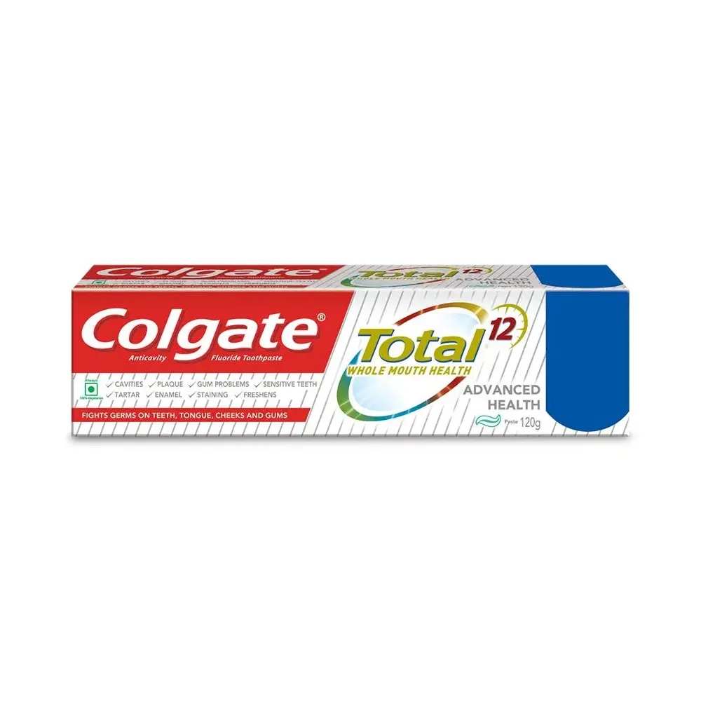 Colgate Anticavity Flouride Toothpaste Total Whole Mouth Health 120G