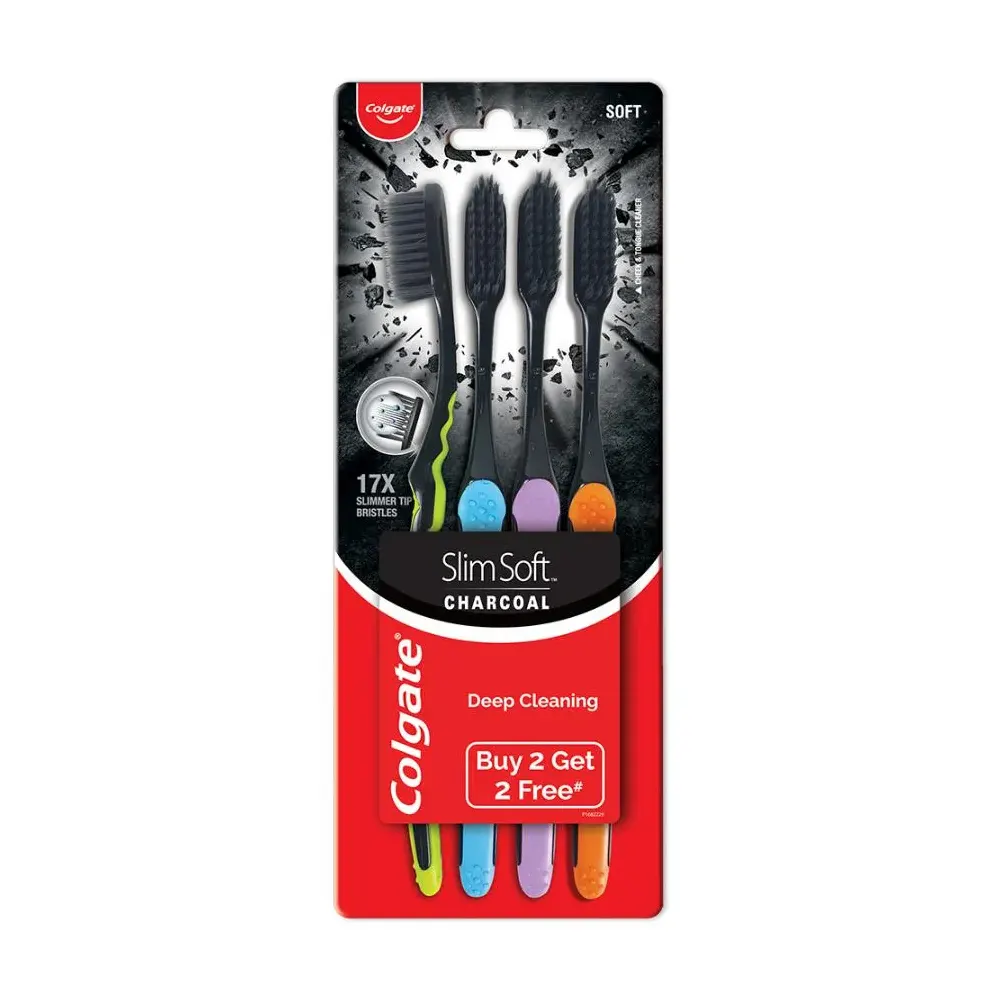 Colgate Slim Soft Charcoal Gentle Deep Cleaning 2N + 2N Free