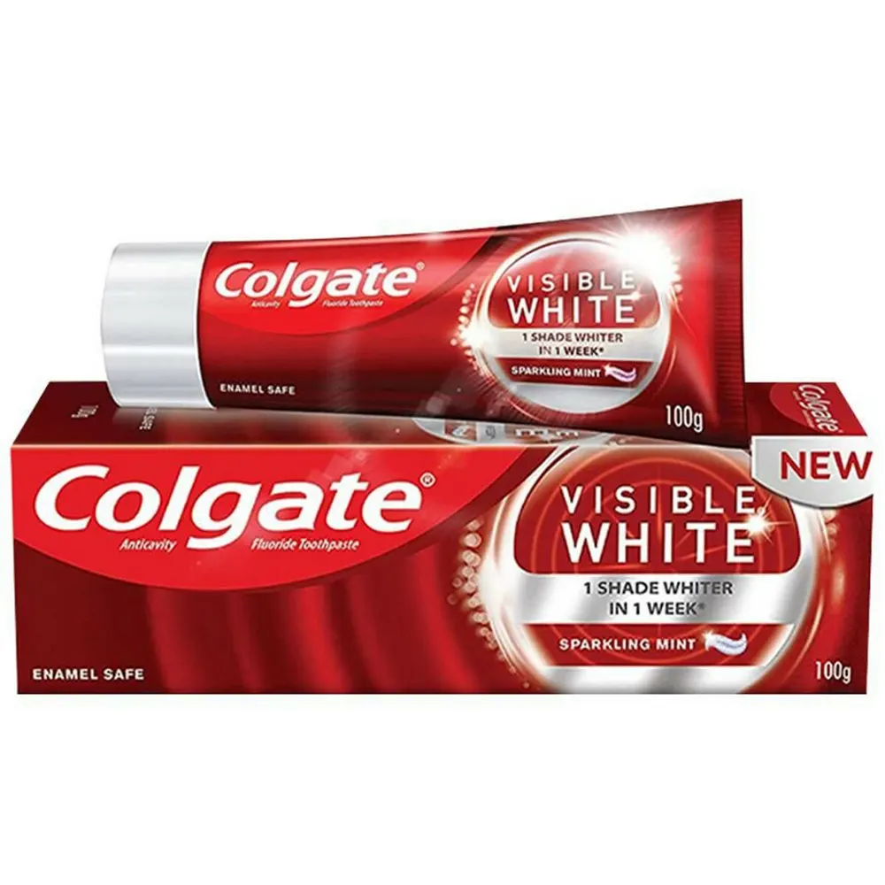 Colgate Visible White 1 Shade Whiter In 1 Week Sparkling Mint 100G