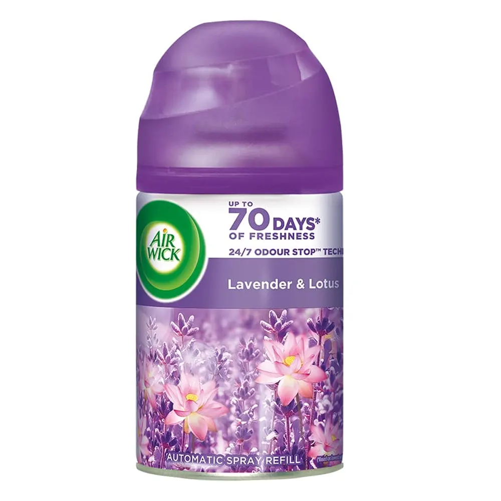 Air Wick Lavender And Lotus Fragrance Upto 70 Days Of Freshness Automatic Spray Refil 250Ml