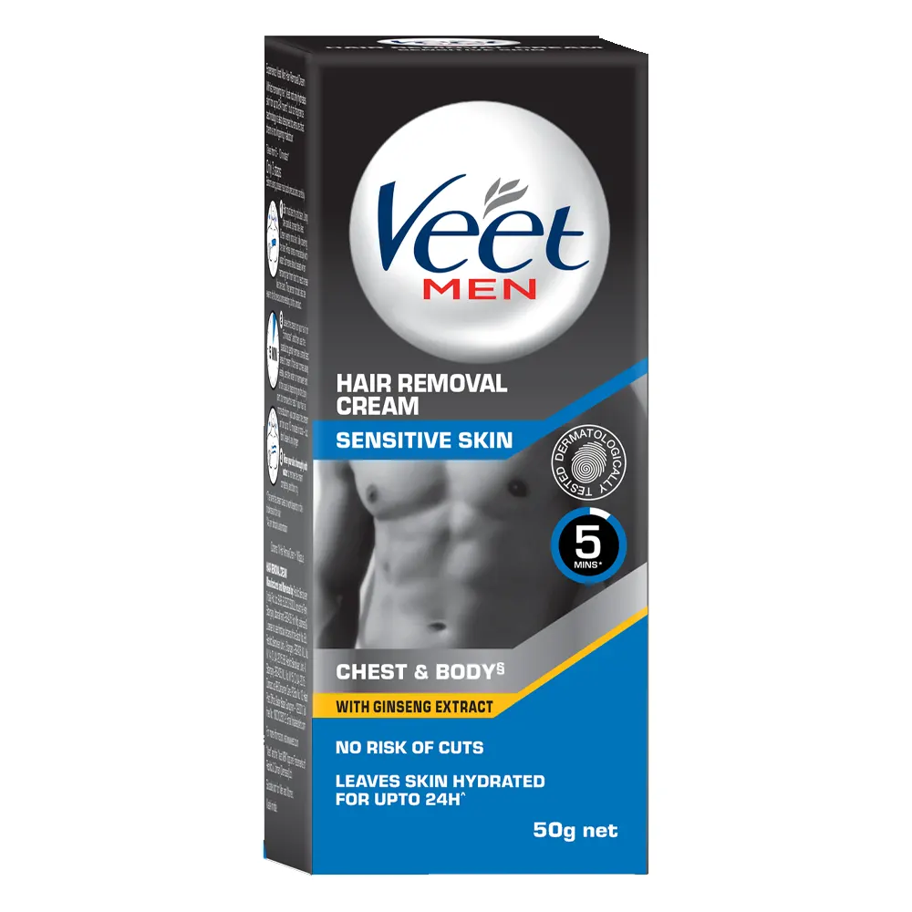 Veet Men Hair Removal Cream Chest And Body Sensitive Skin 50G