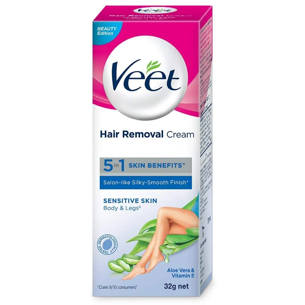 Veet Hair Removal Cream 5 In 1 Skin Benefits Sensitive Skin 32G