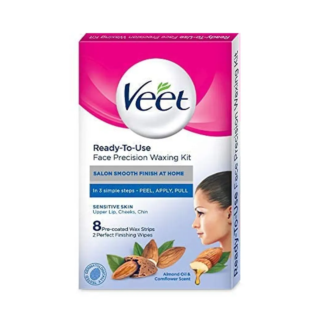 Veet Ready-To-Use Face Precision Waxing Kit Sensitive Skin 8N In 1