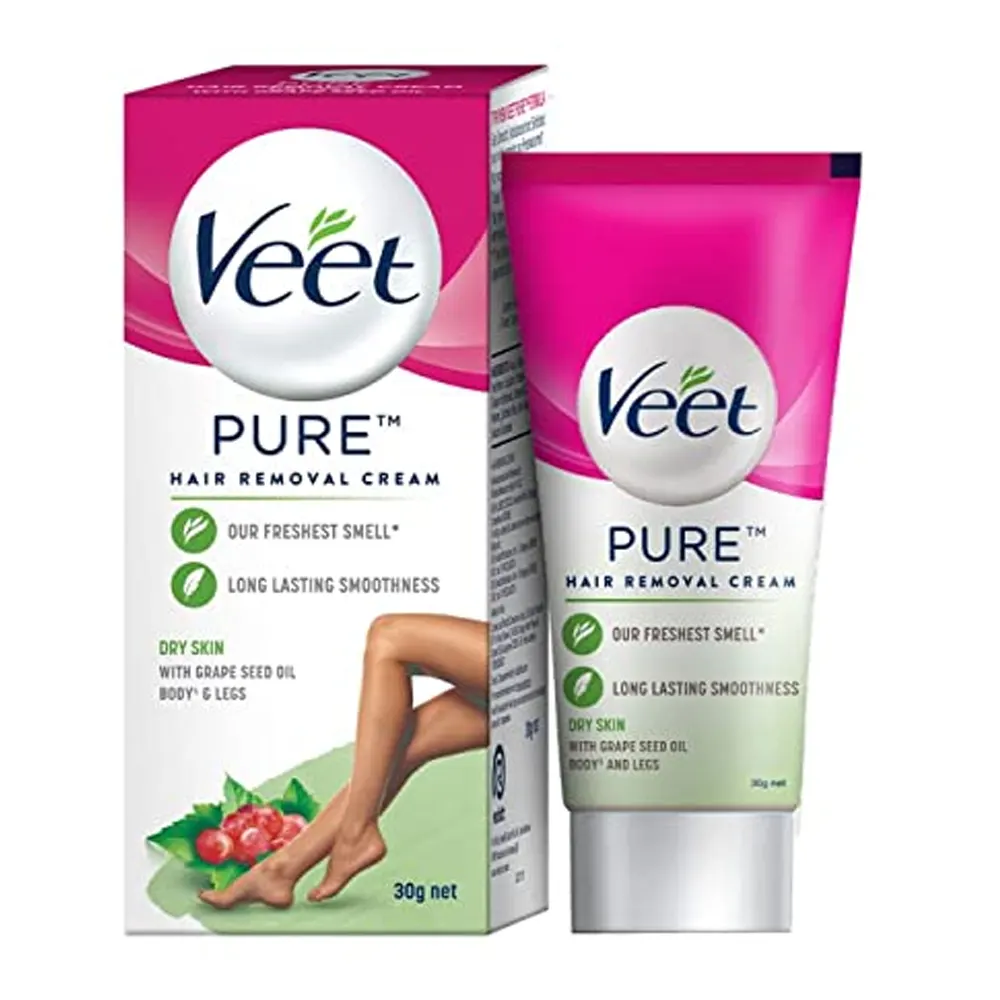 Veet Hair Removal 5 In 1 Skin Benefits Dry Skin Body And Legs Aloe Vera And Vitamin 30G