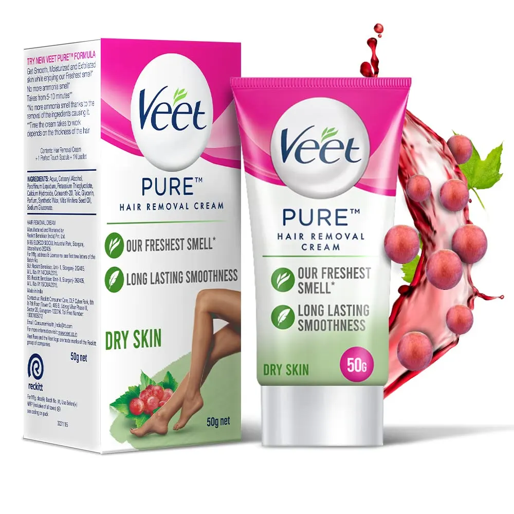 Veet Hair Removal Cream 5 In 1 Skin Benefits Dry Skin 50G