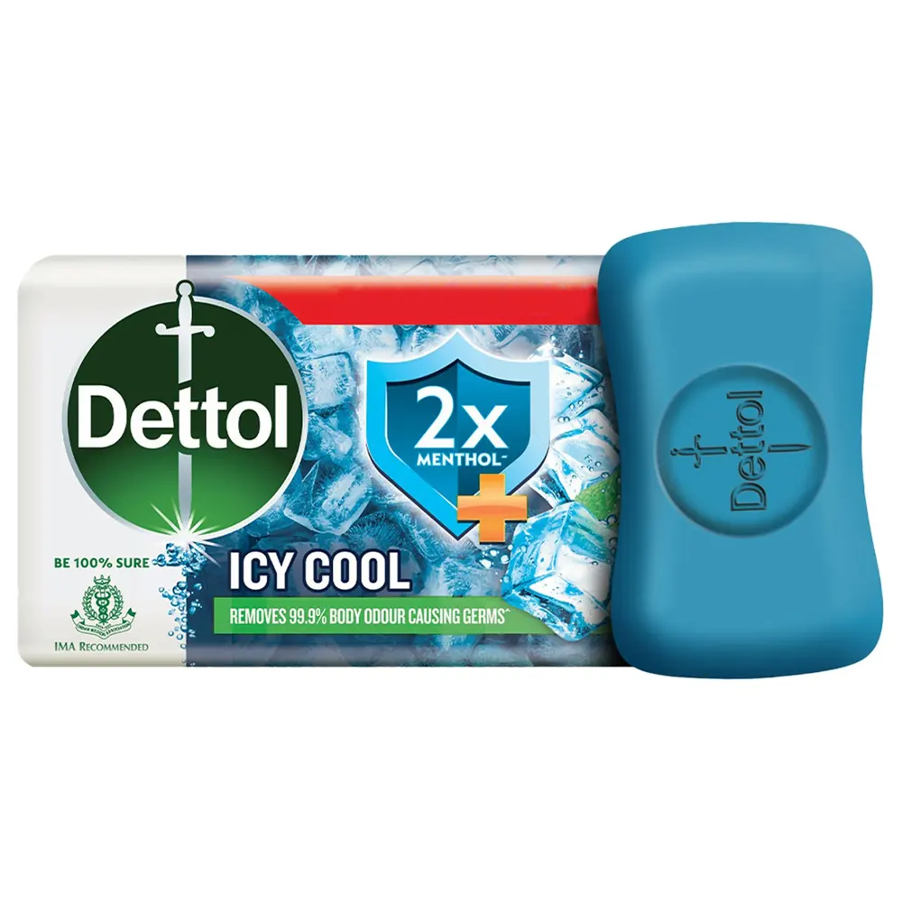 Dettol Intense Cool Removes 99.9% Body Odour Causing Germs 125G 4N