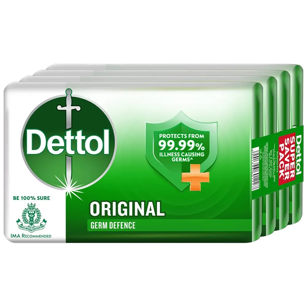 Dettol Orignal Germ Defence 99.99% Double Protection 3N X 125G+25G Free=450G