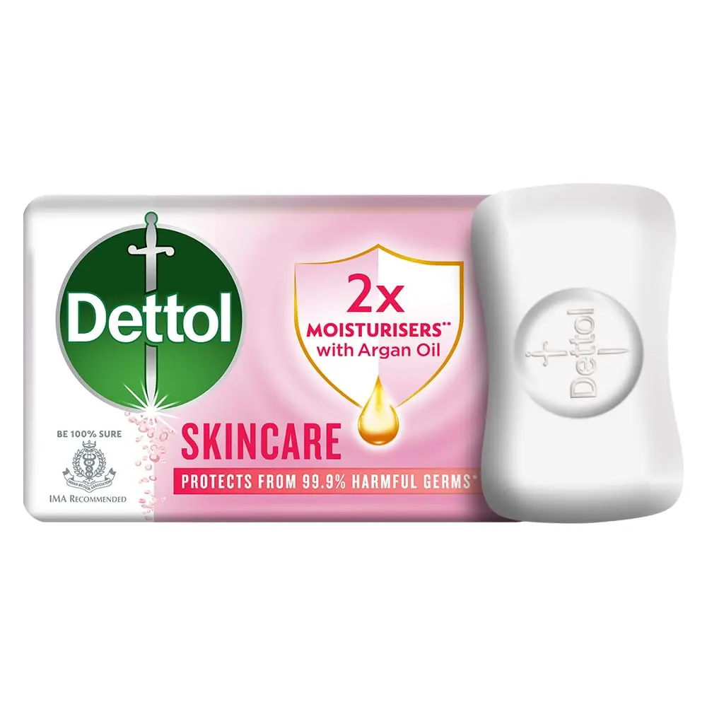 Dettol Skin Care 2X Moisturisers With Argan Oil Protects From 99.9% Harmful Germs* Super Saver Pack 125Gx3Packets