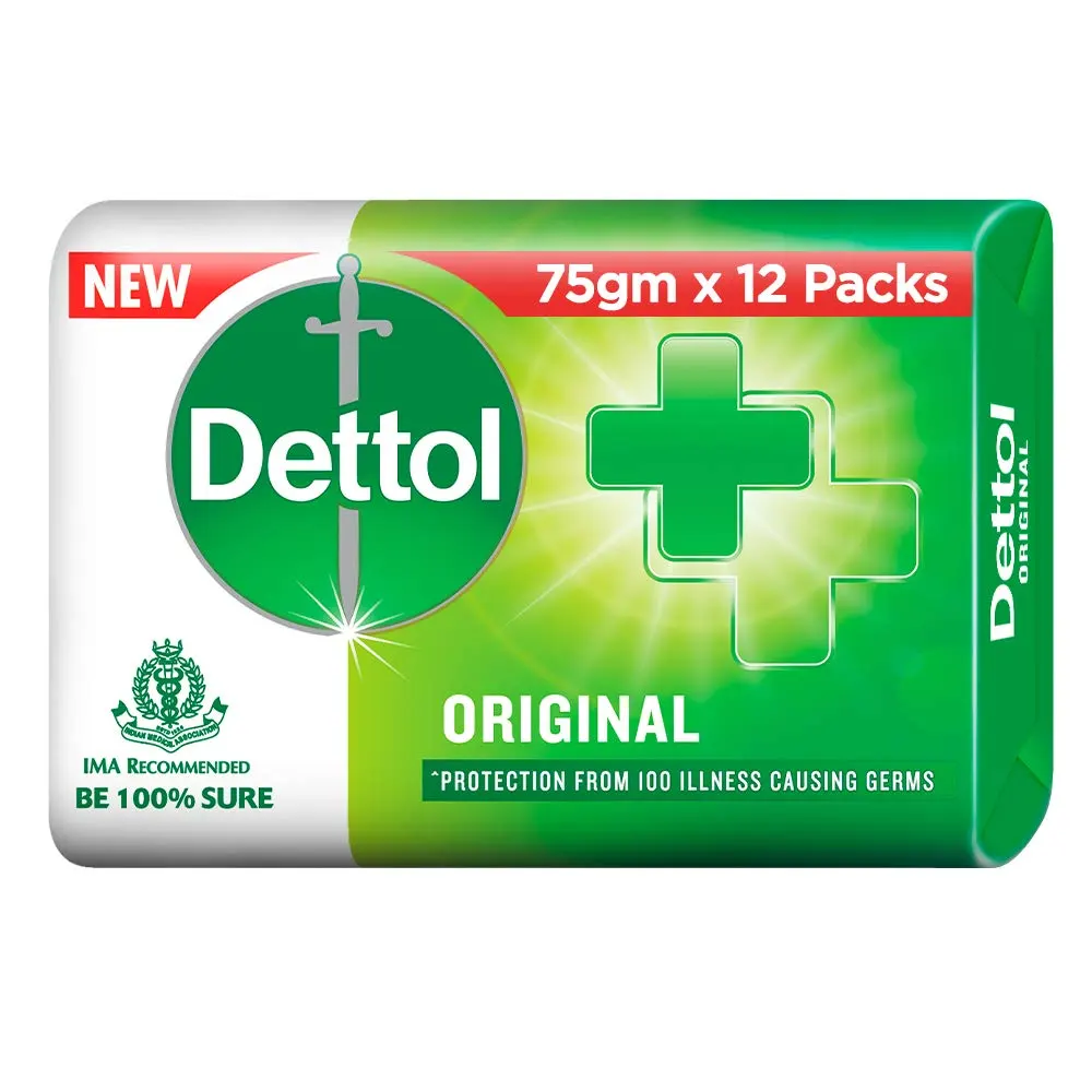 Dettol Original Protection From 100 Illness Causing Germs Bathing Bar 75G