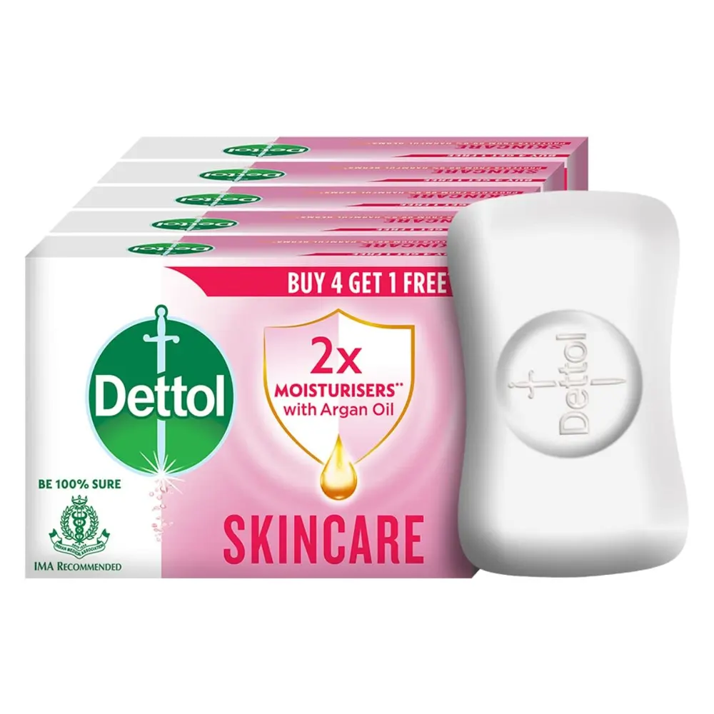 Dettol Skincare Soap Buy 4 Get 1 Free 5 X 125G